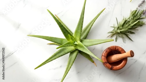 Aloe Vera, Lavender, and Mint: Herbal Wellness Composition