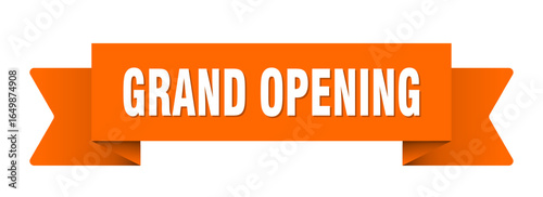 grand opening ribbon isolated on transparent background. grand opening ribbon