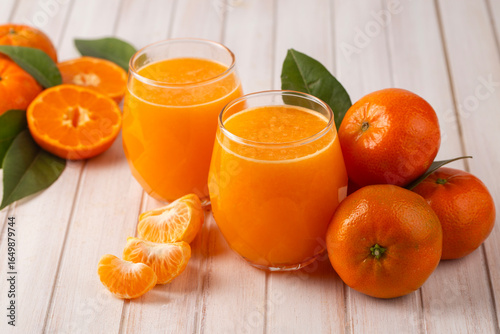 Delicious tangerine juice a...