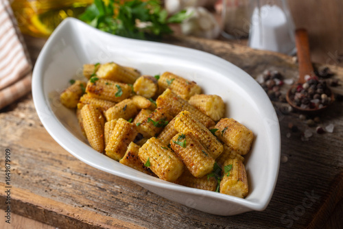 Baby corn pickled fried pot...