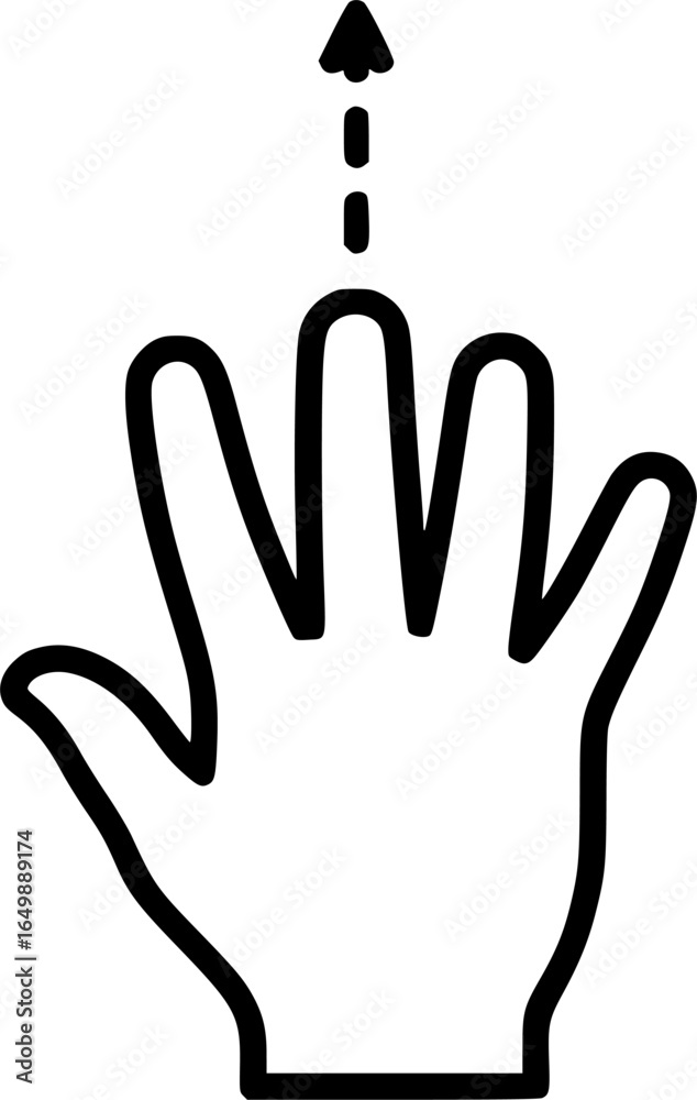 Obraz premium Pan gesture outline vector 