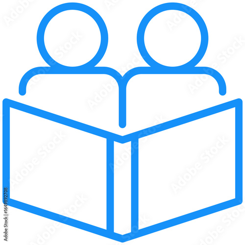 reading icon isolated on white background. Vector illustration icon knowledge and learning and other business