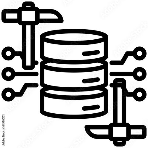 data mining icon isolated on white background. vector illustration icon for data Science technology and other business