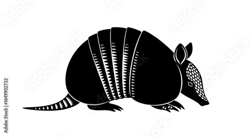 elegant armadillo silhouette transparent vector for modern designs presentations