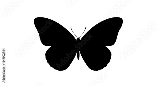 elegant black butterfly silhouette transparent background for modern designs