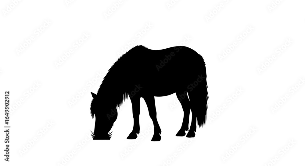 Fototapeta premium elegant black horse silhouette transparent background for modern designs
