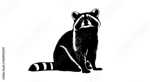 elegant raccoon silhouette transparent background for luxury branding design