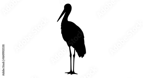 elegant stork silhouette transparent png for overlay abstract design