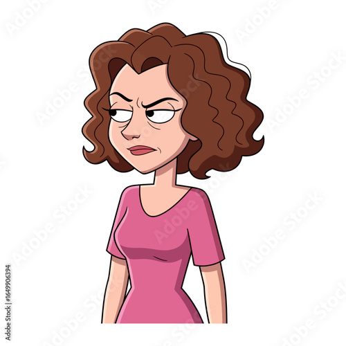 Animated Woman: A digital portrait of a woman showcasing a range of emotive expressions, capturing nuanced emotional states.