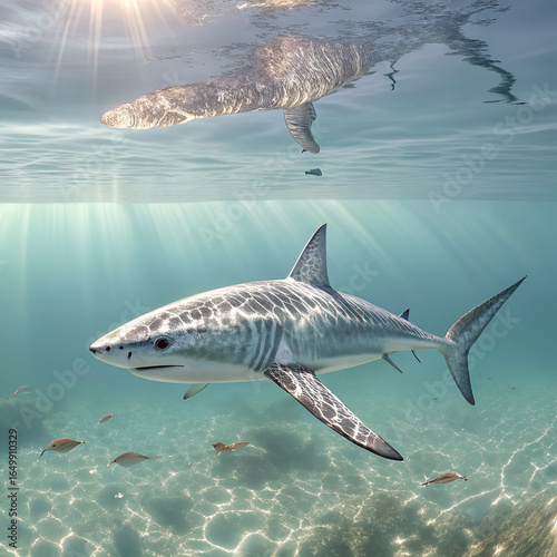 sharks in the sea