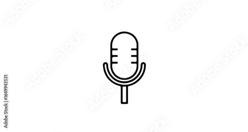Object find the best microphone icon vector for podcasting streaming and recording audio equipment for broadcast studio vector