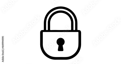 Object lock icon security padlock symbol safety protection privacy access closed secure locked illustration vector vector