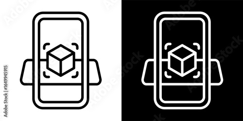 augment reality, AR, VR, technology, icon outline style vector, illustration design graphic resource for web design, mobile apps, ui design and print.