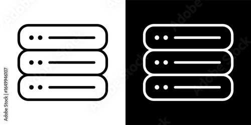 server, data storage, cloud computing, network, technology, icon outline style vector, illustration design graphic resource for web design, mobile apps, ui design and print.
