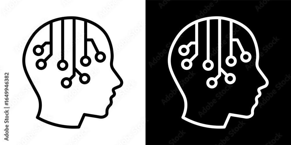 artificial intelligence, AI, technology, icon outline style vector, illustration design graphic resource for web design, mobile apps, ui design and print. artificial intelligence, AI, technology, icon outline style vector, illustration design graphic resource for web design, mobile apps, ui design and print.