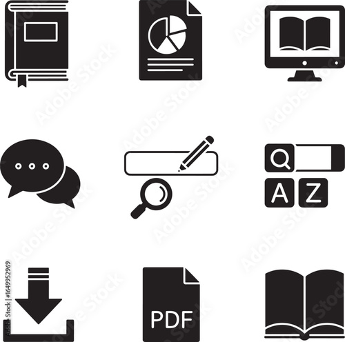 computer icons set isolated on white