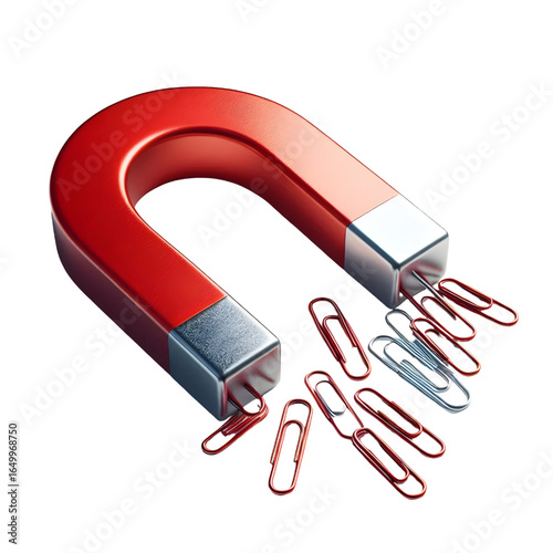 Horseshoe magnet isolated on white
