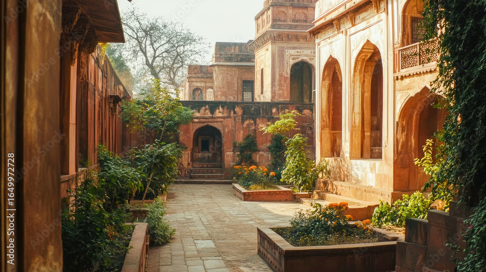 Fototapeta premium A detailed view of the historical architecture surrounding Jalian Wala Bagh