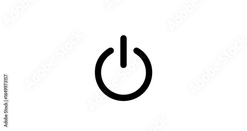 Object power button icon vector illustration symbol for on off switch control energy interface shutdown restart system vector
