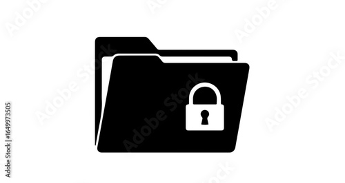 Object secure folder icon vector illustration for data protection and privacy concept file security and access control vector