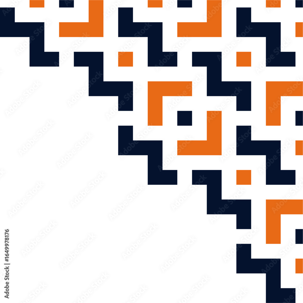 Obraz premium Abstract geometric corner decoration with a modern style