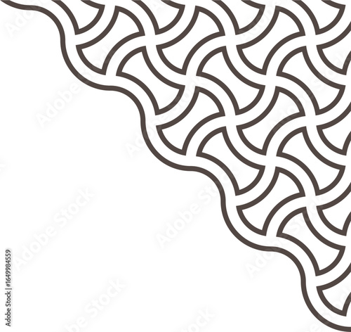 Abstract geometric corner decoration with a modern style