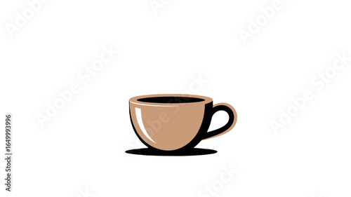 A simple yet stylish image of a single coffee cup.