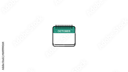 A calendar displaying the month of October.