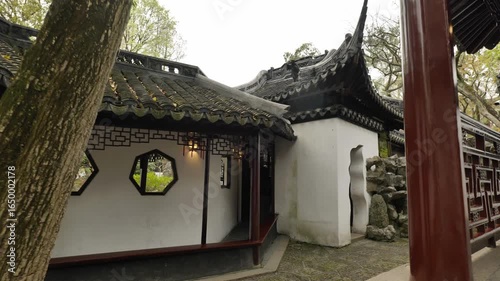 Natural and cultural landscapes within Shanghai Yu Garden. High quality 4k footage