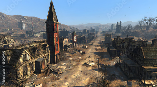 Vibrant cityscape featuring tall buildings and iconic clock tower against clear blue sky.