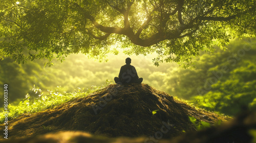 An inspiring quote from Ambedkar artistically rendered in nature