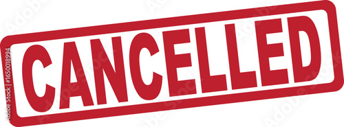 Red Canceled Rubber Stamp Vector Illustration