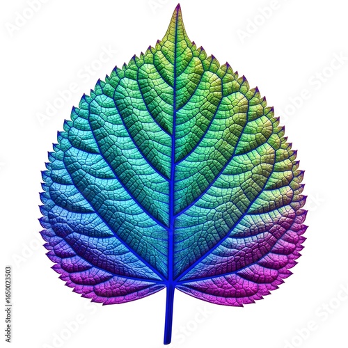 Green leaf isolated on white background