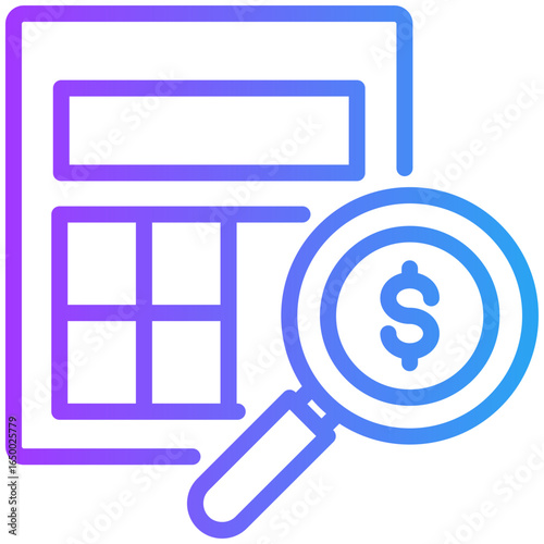 calculating icon isolated on white background. vector illustration icon for business, accounting financial and other business