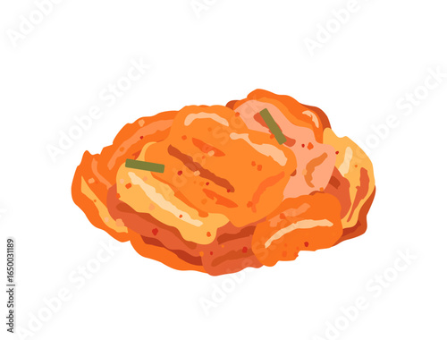キムチをイメージしたイラスト