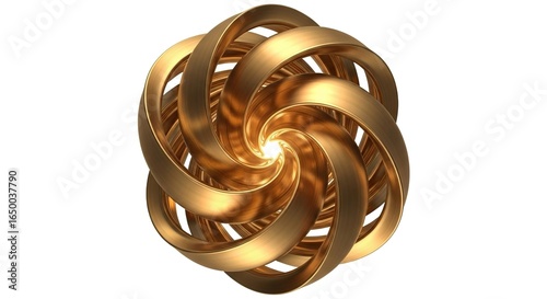 Intricate golden spiral design.