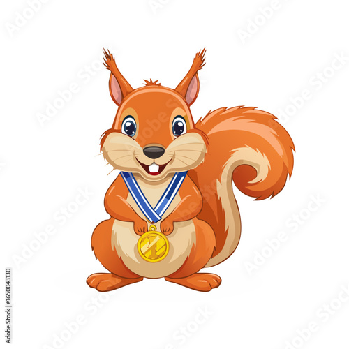 Cute Squirrel with Medal