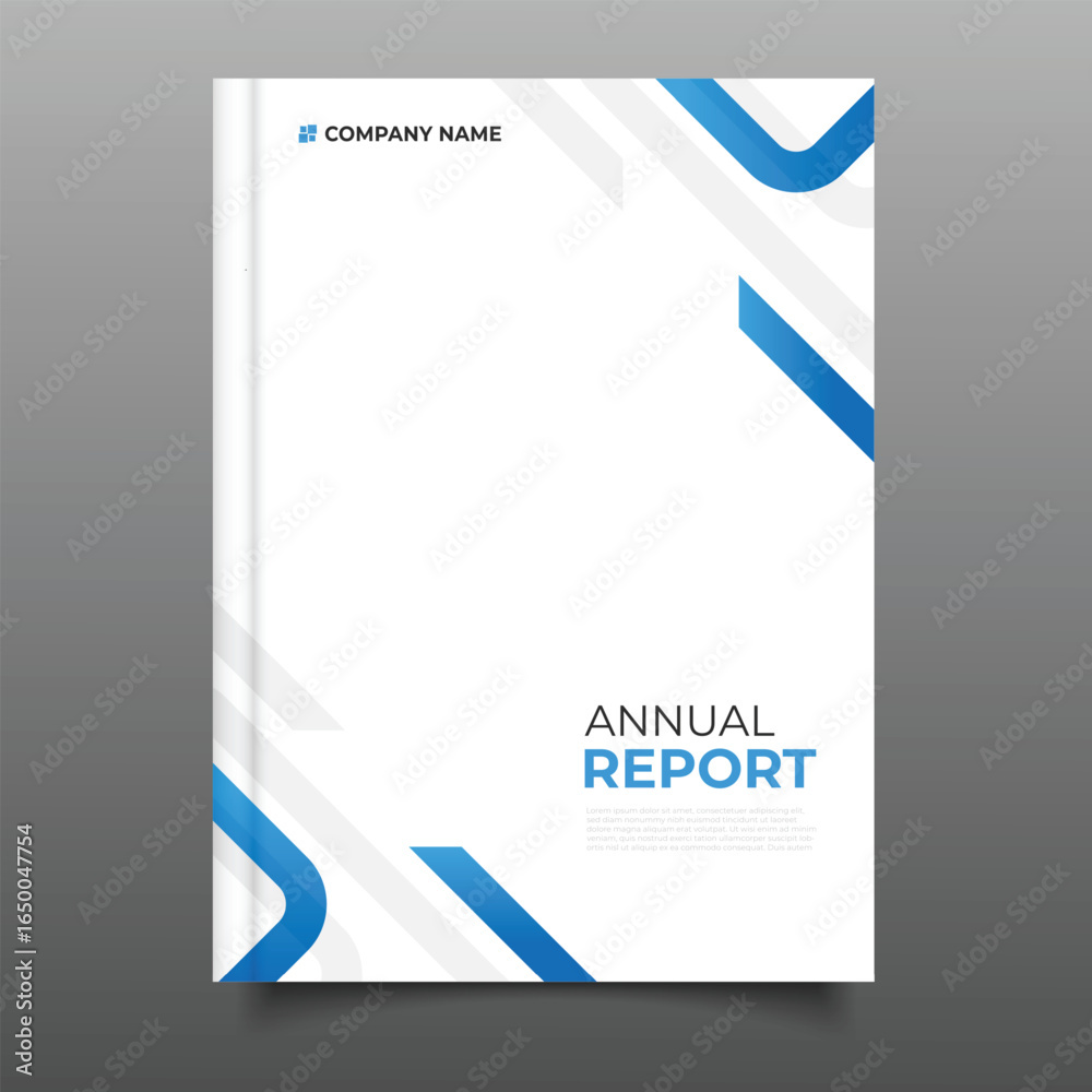 Obraz premium modern business gradient annual report cover template flyer geometric brochure design