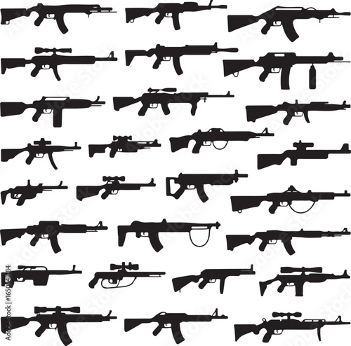 set of guns