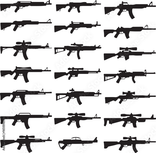 collection of guns