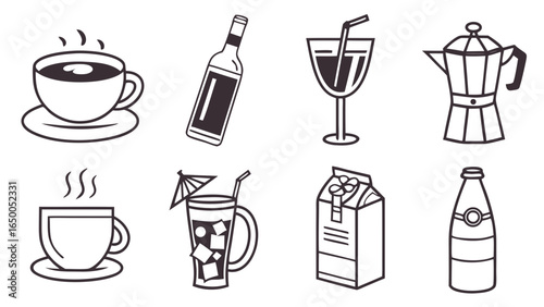 Hot Coffee Wine Bottle Cocktail Teapot Milk Carton