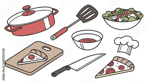 Cooking Utensils and Food Items kitchen spatula