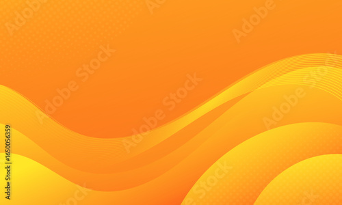 Abstract background with flowing amber orange waves.
