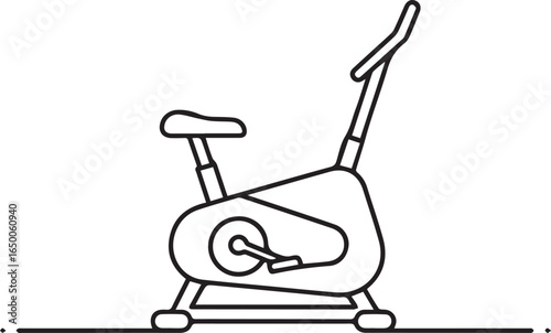 Sleek exercise bike design for fitness enthusiasts, promoting health and wellness with a modern, minimalist aesthetic - perfect for gym equipment concepts