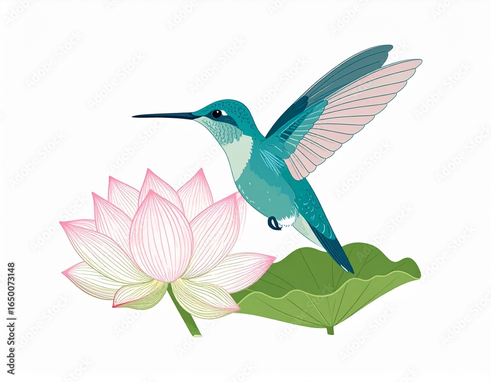 Obraz premium hummingbird on flower