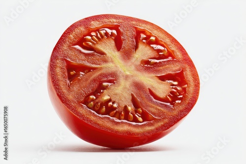 Wallpaper Mural Vibrant Close Up of a Freshly Cut Tomato Half on White Torontodigital.ca