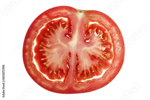 Wallpaper Mural Close up of a sliced ripe tomato with seeds and juicy interior Torontodigital.ca