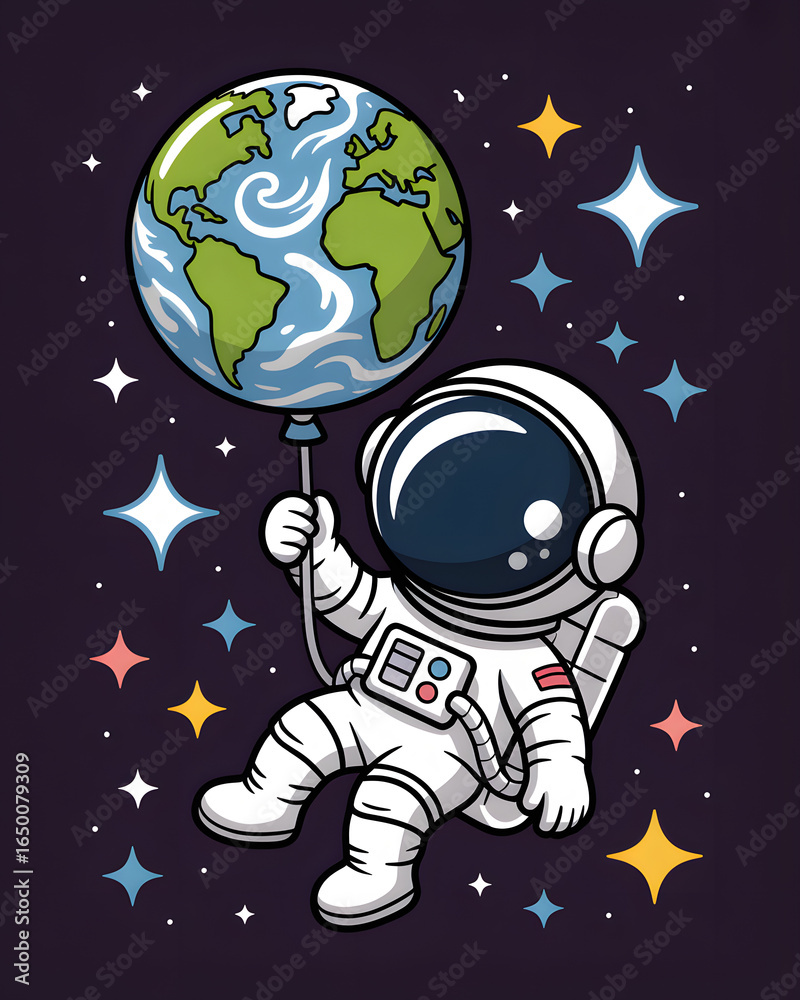 Naklejka premium astronaut in space