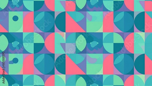 Wallpaper Mural Geometric pattern with vibrant colors Torontodigital.ca