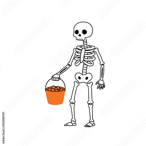 Cartoon voodoo doll with stitches and pins, blood stain on its chest, simple design.